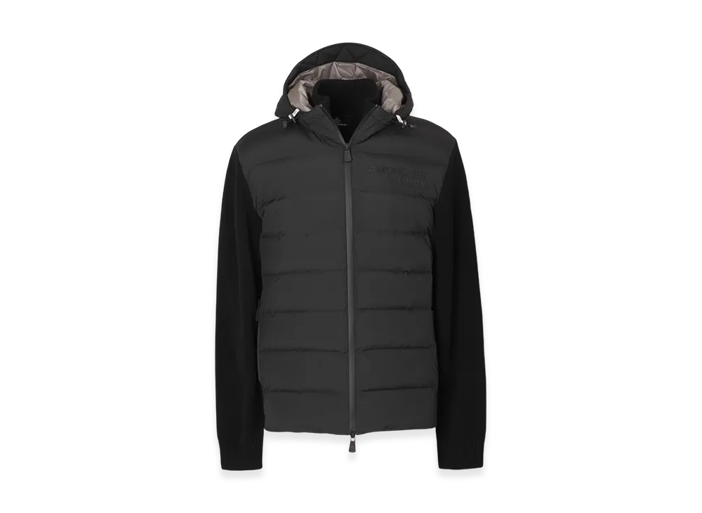 Moncler Grenoble Down Panel Zip-Up Cardigan "Black"