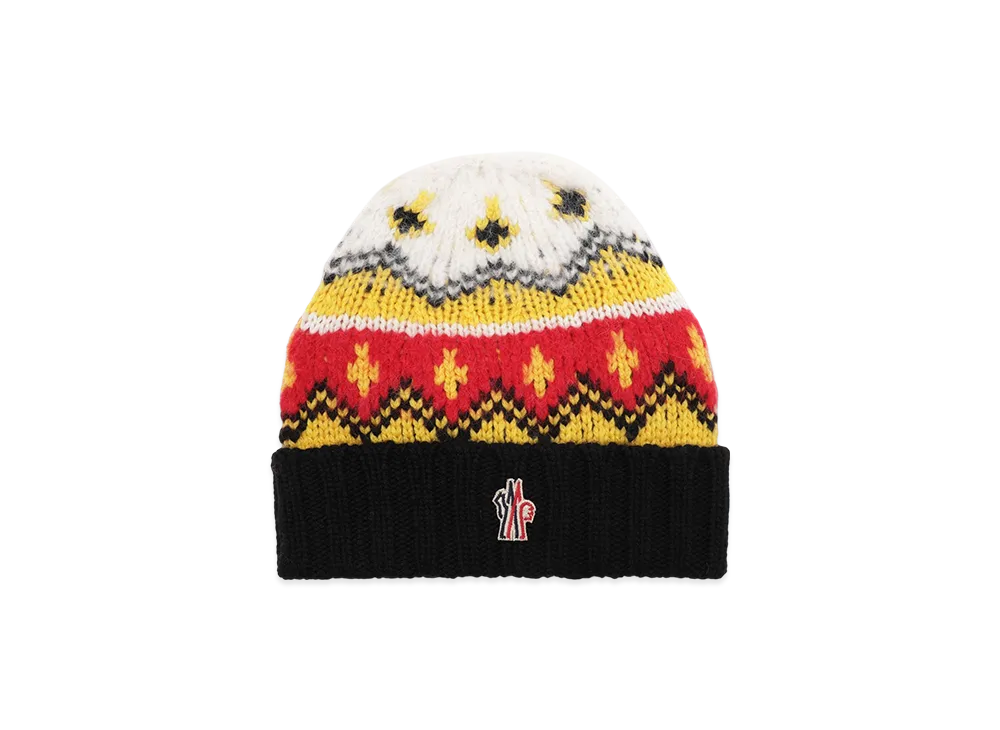 Moncler Grenoble Beanie Knit Cap "White/Yellow/Red"