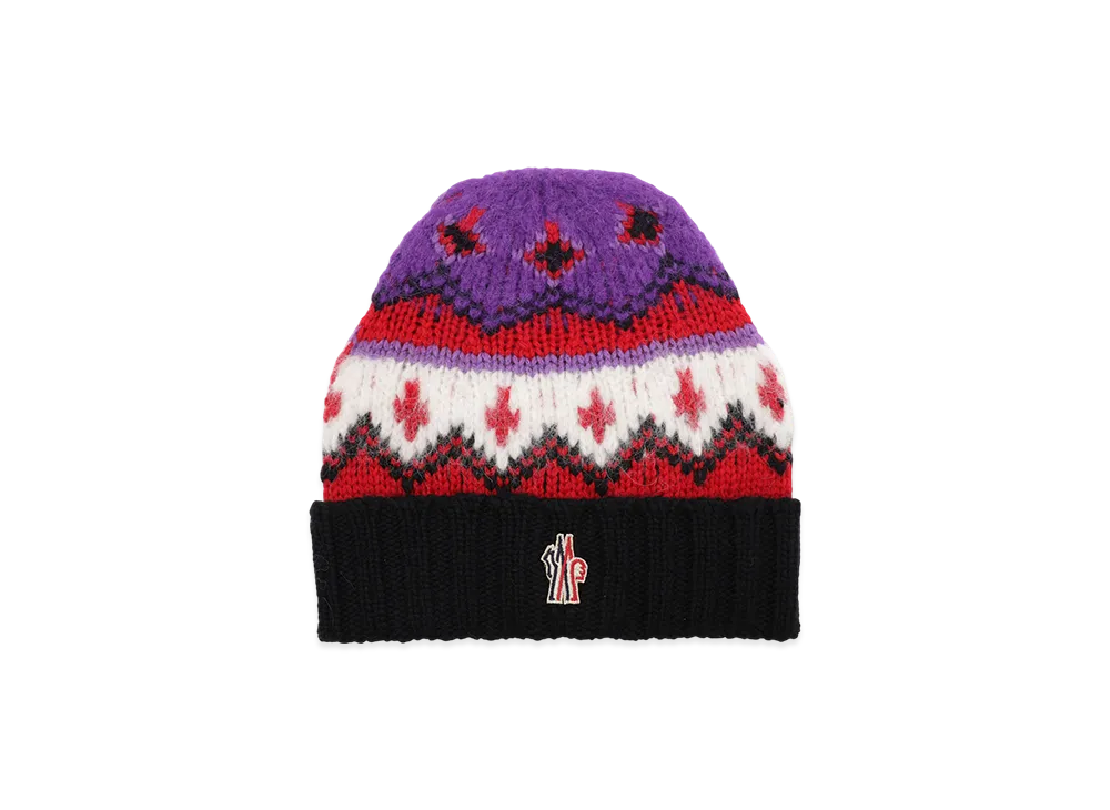 Moncler Grenoble Beanie Knit Cap "Purple/Red/White"