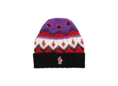 Moncler Grenoble Beanie Knit Cap "Purple/Red/White"