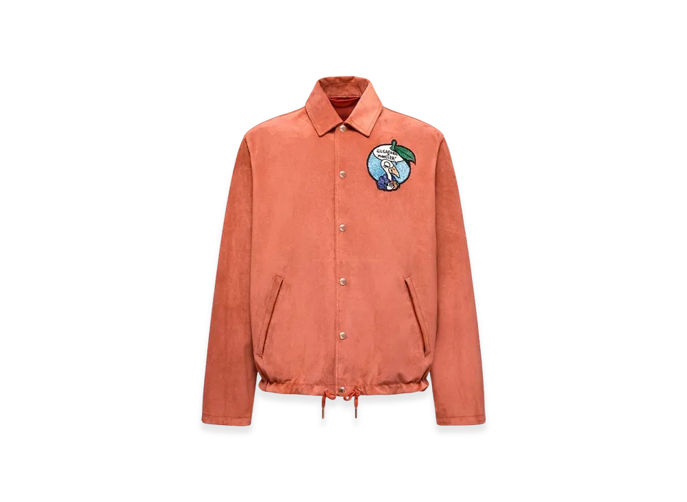 MONCLER x Gilga Farm by Donald Glover Navel Suede Shirt Jacket "Orange"