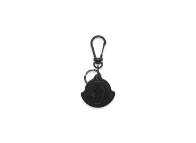 MONCLER Logo Leather Key Ring "Black"