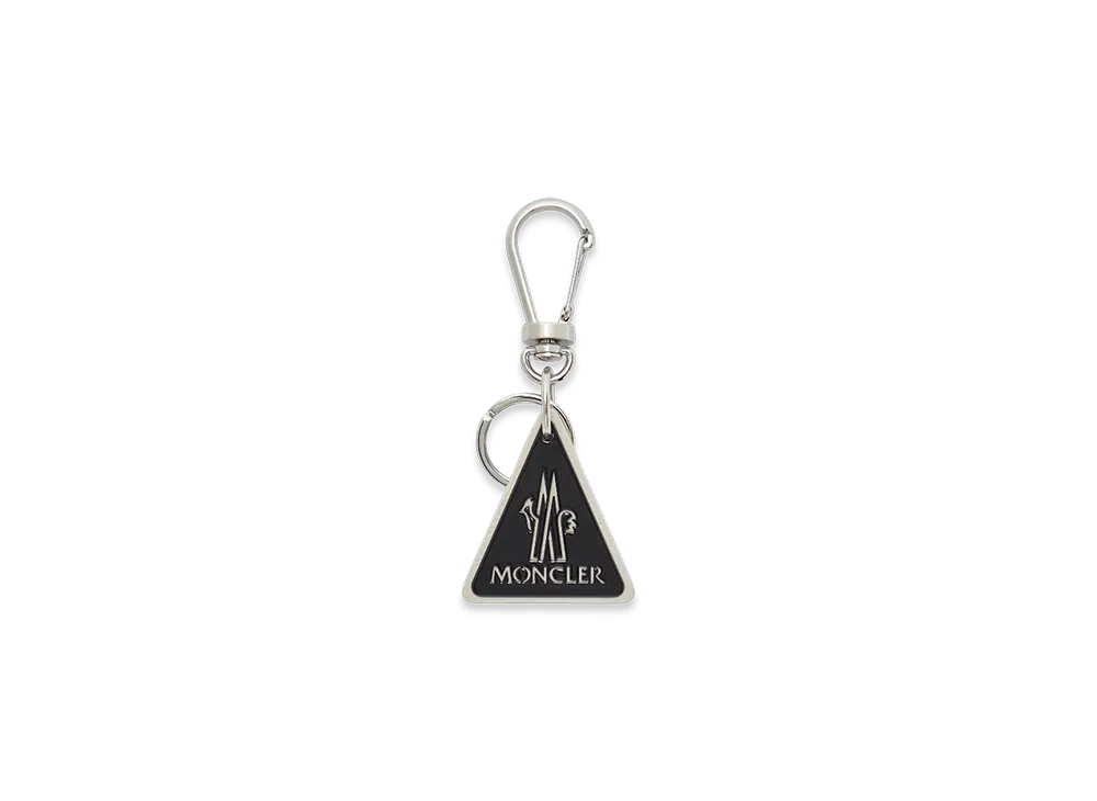 MONCLER Logo Leather Key Ring "Black"