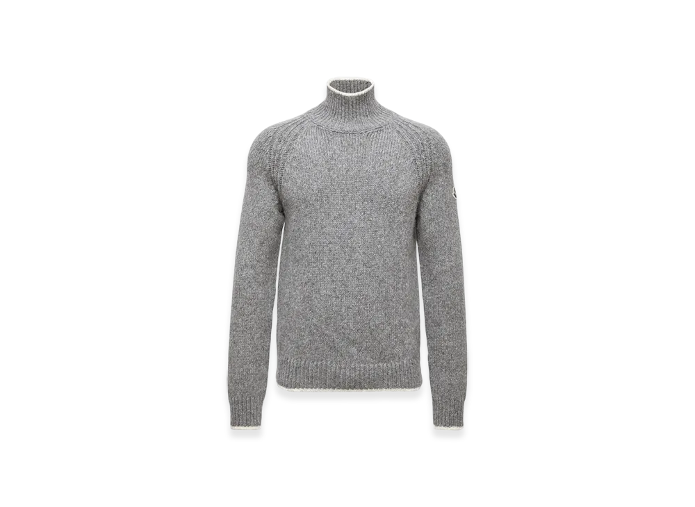 MONCLER Alpaca & Wool Blend Turtleneck Jumper "Grey"