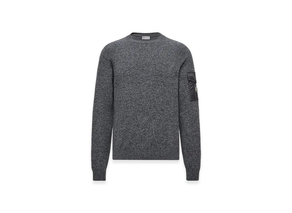 MONCLER Mouline Wool & Cashmere Jumper "Dark Grey"