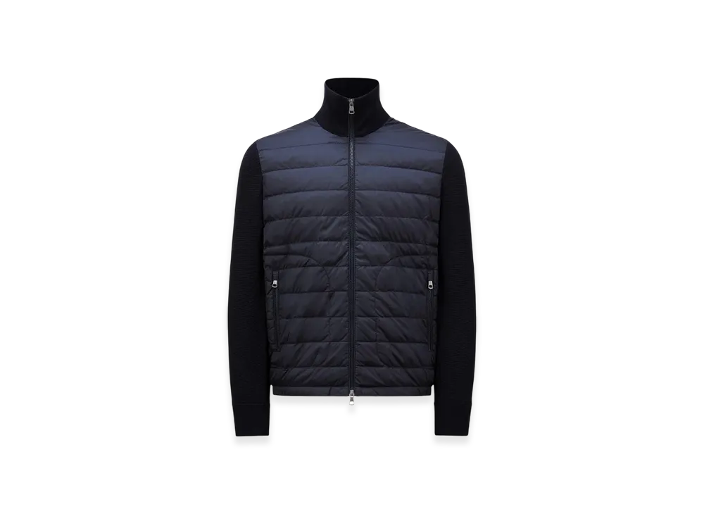 MONCLER Padded Zip-Up Cardigan "Navy Blue"