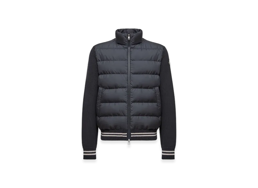MONCLER Padded Cotton Cardigan "Navy Blue"