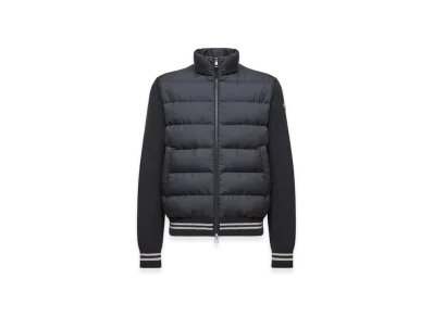 MONCLER Padded Cotton Cardigan "Navy Blue"