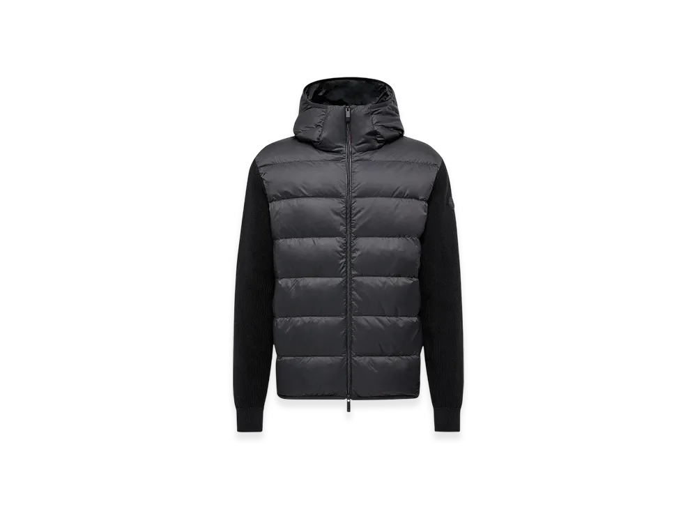 MONCLER Padded Cotton Zip-Up Hoodie "Black"