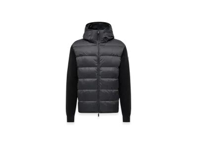 MONCLER Padded Cotton Zip-Up Hoodie "Black"