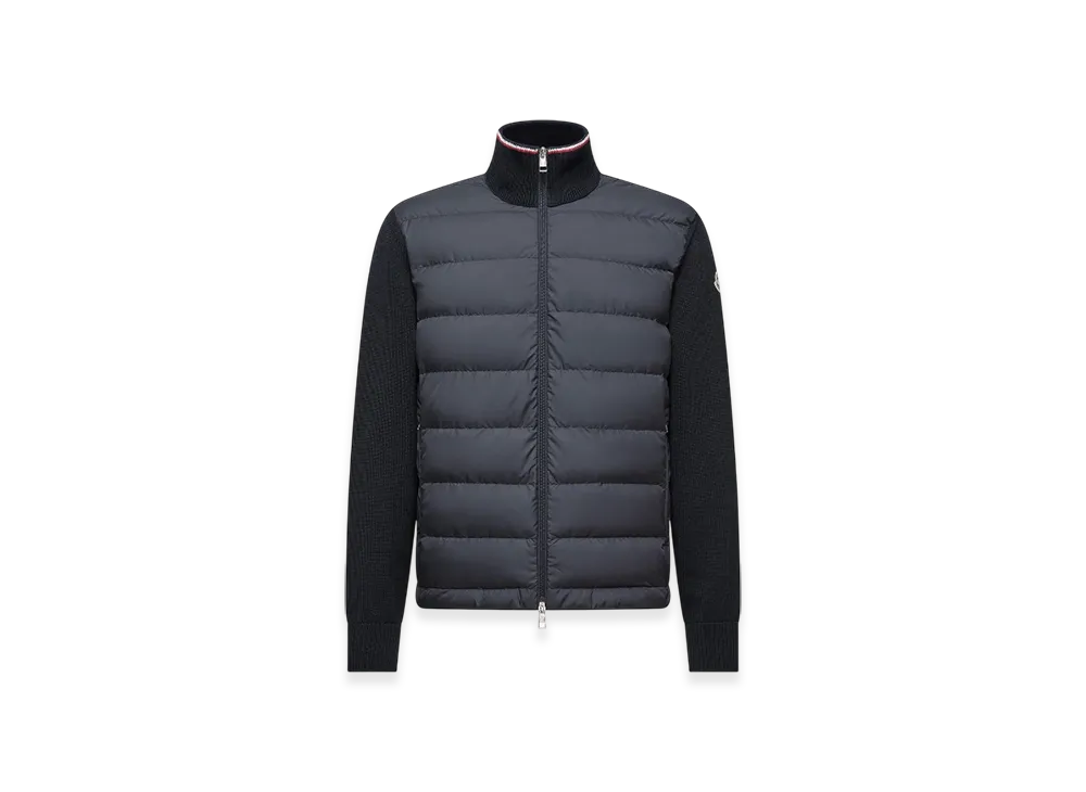 MONCLER Padded Zip-Up Cotton Cardigan "Blue"