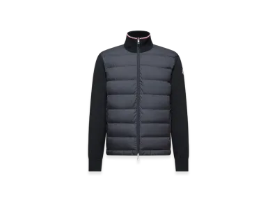 MONCLER Padded Zip-Up Cotton Cardigan "Blue"