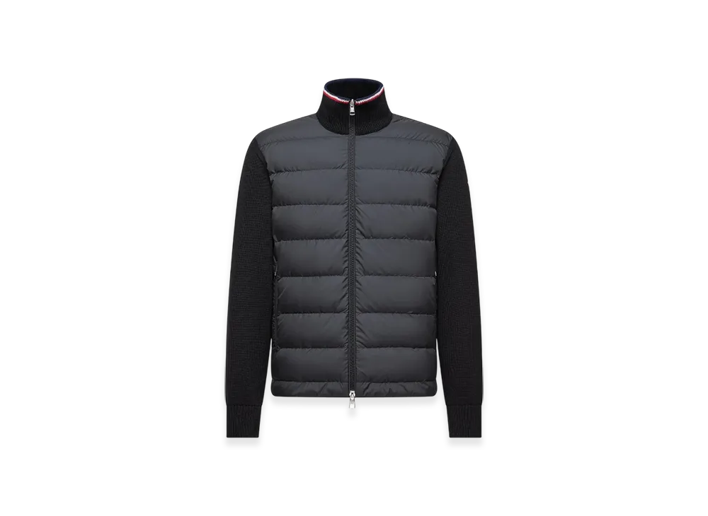 MONCLER Padded Zip-Up Cotton Cardigan "Black"