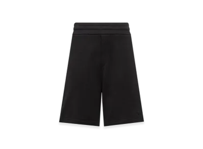 MONCLER Logo Patch Cotton Shorts "Black"
