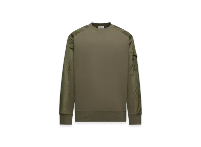 MONCLER Cotton Blend Sweatshirt "Olive Green"