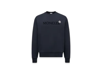 MONCLER Logo Cotton Sweatshirt "Night Blue"
