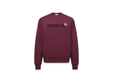MONCLER Logo Cotton Sweatshirt "Burgundy"