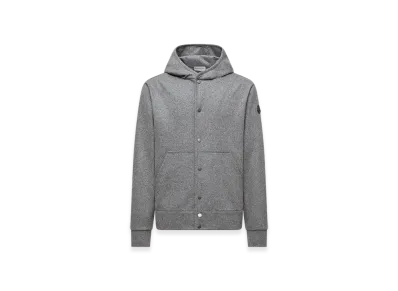 MONCLER Wool Blend Zip-Up Hoodie "Grey"
