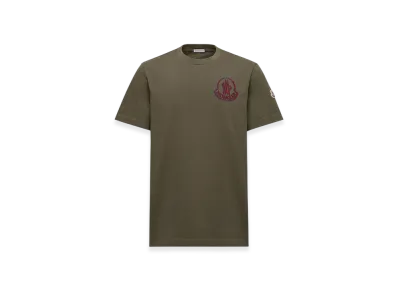 MONCLER Logo Cotton T-Shirt "Olive Green"