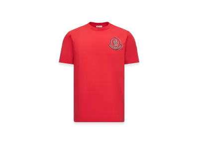 MONCLER Logo Cotton T-Shirt "Red"