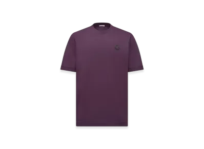 MONCLER Logo Patch Cotton T-Shirt "Purple"