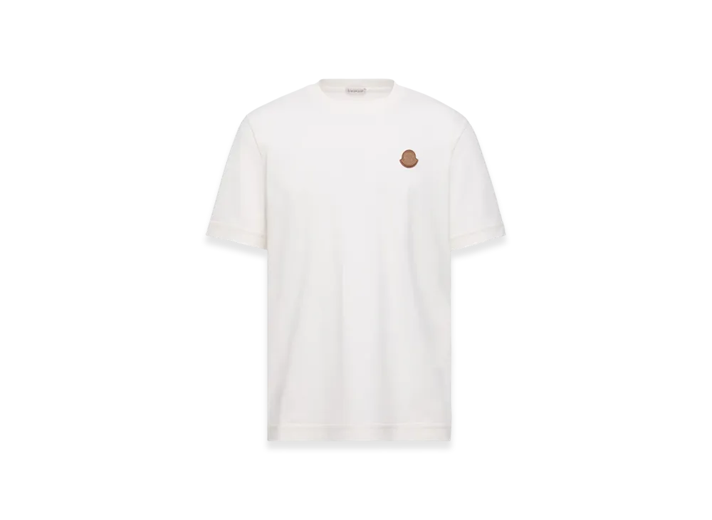 MONCLER Logo Patch Cotton T-Shirt "White"