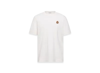 MONCLER Logo Patch Cotton T-Shirt "White"