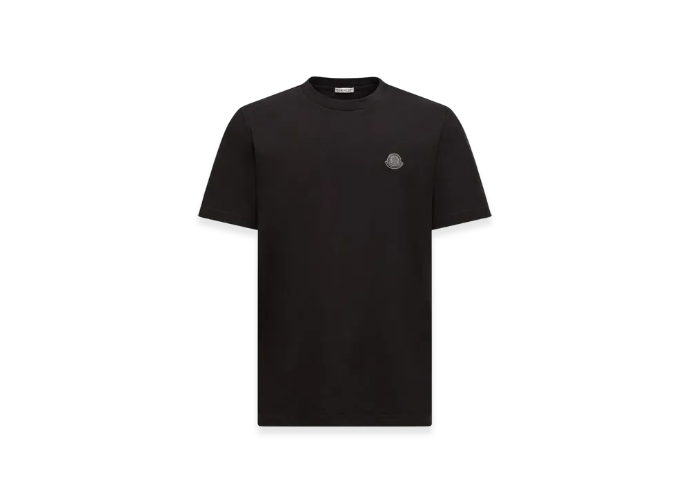 MONCLER Logo Patch Cotton T-Shirt "Black"