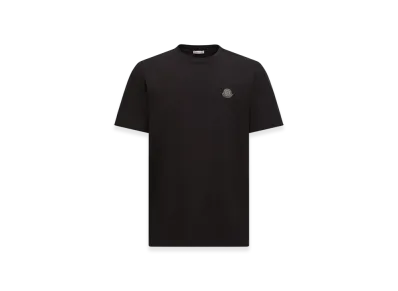 MONCLER Logo Patch Cotton T-Shirt "Black"