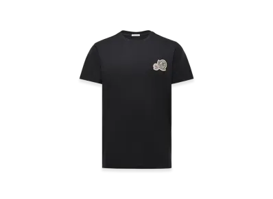 MONCLER Double Logo Patch Cotton T-Shirt "Black"