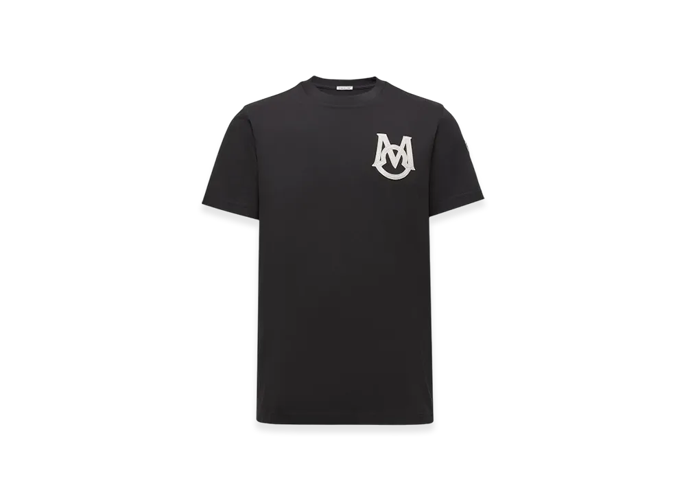 MONCLER Monogram Cotton T-Shirt "Black"