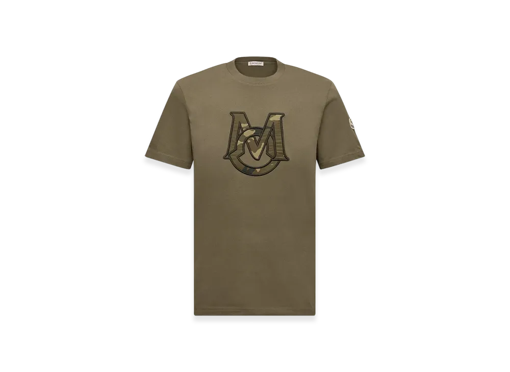 MONCLER Monogram Cotton T-Shirt "Olive Green"