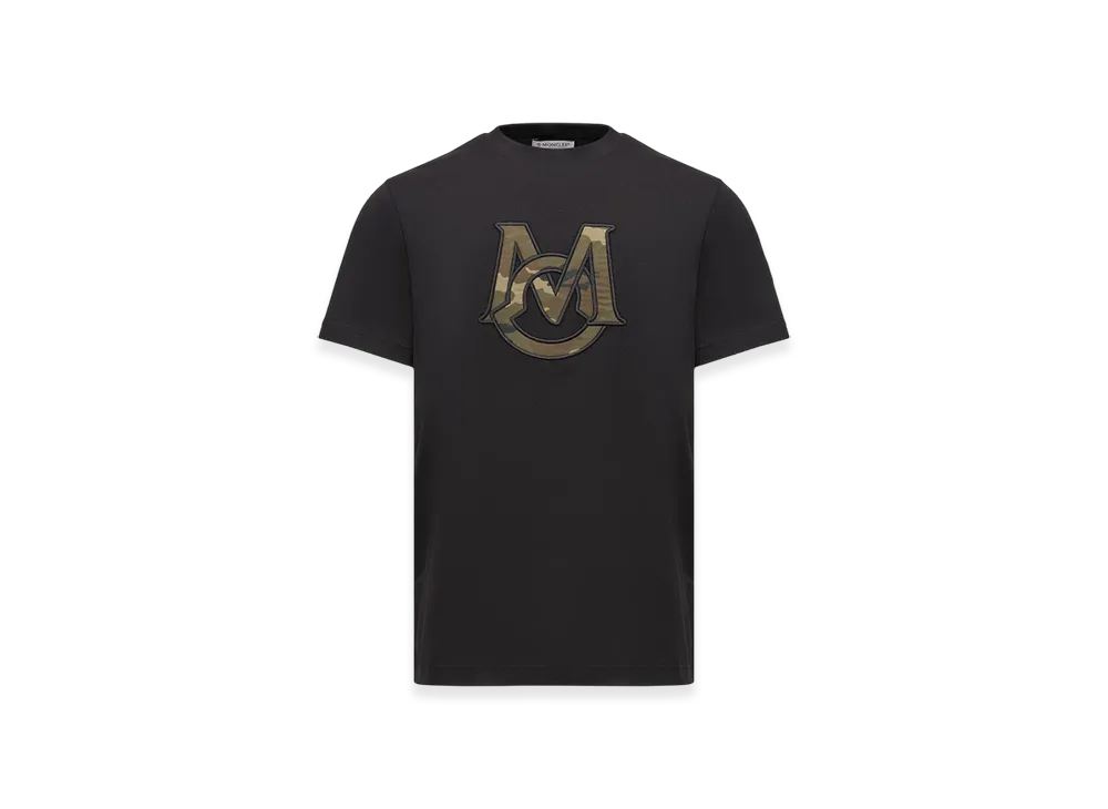 MONCLER Monogram Cotton T-Shirt "Black"