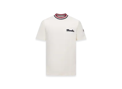 MONCLER Embroidered Logo Cotton T-Shirt "White"