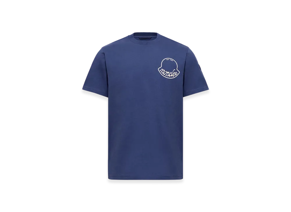 MONCLER Logo Cotton T-Shirt "Dark Blue"
