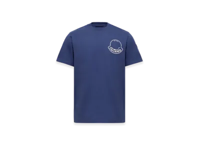MONCLER Logo Cotton T-Shirt "Dark Blue"