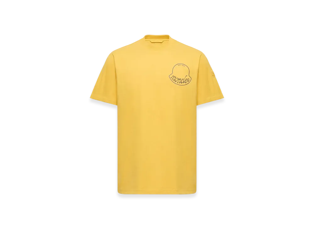 MONCLER Logo Cotton T-Shirt "Yellow"