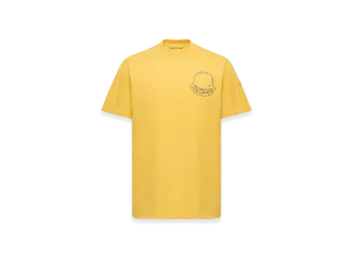 MONCLER Logo Cotton T-Shirt "Yellow"