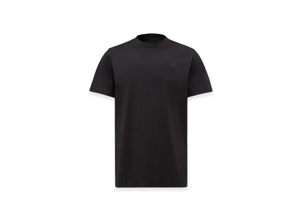 MONCLER Logo Patch Cotton T-Shirt "Black"