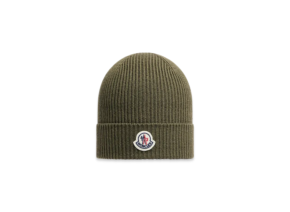 MONCLER Wool Beanie "Olive Green"