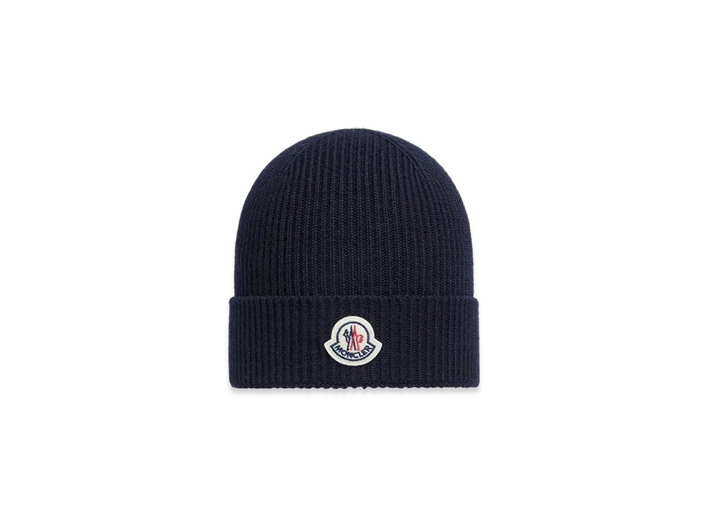 MONCLER Wool Beanie "Navy Blue"