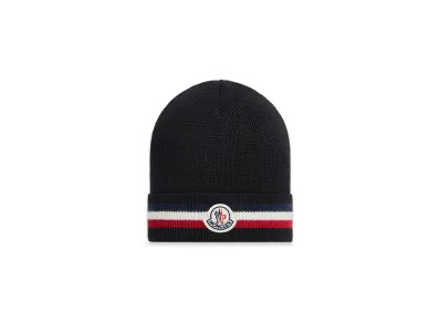 MONCLER Tricolour Wool Beanie "Black"