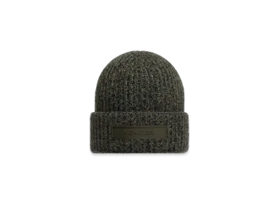 MONCLER Mouline Wool & Cashmere Beanie "Dark Green"