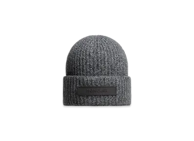 MONCLER Mouline Wool & Cashmere Beanie "Dark Grey"