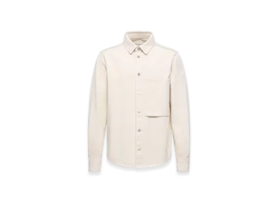 MONCLER Denim Long Sleeve Shirt "White Ivory"