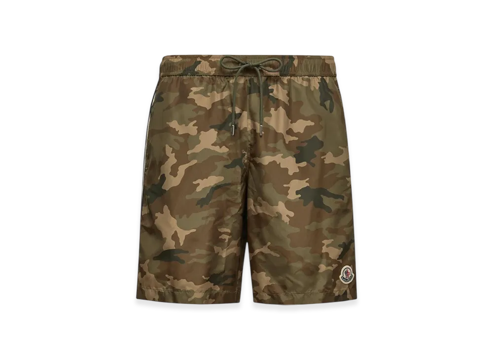 MONCLER Printed Swim Shorts "Green Brown"
