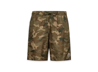 MONCLER Printed Swim Shorts "Green Brown"