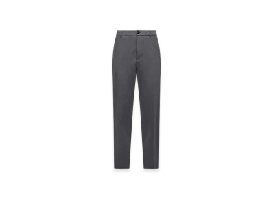 MONCLER Cotton Blend Tailored Trousers "Grey"