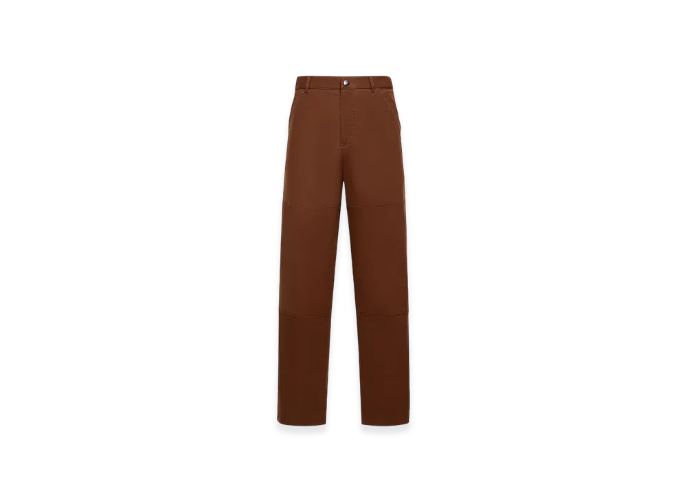 MONCLER Cotton Gabardine Trousers "Brown"