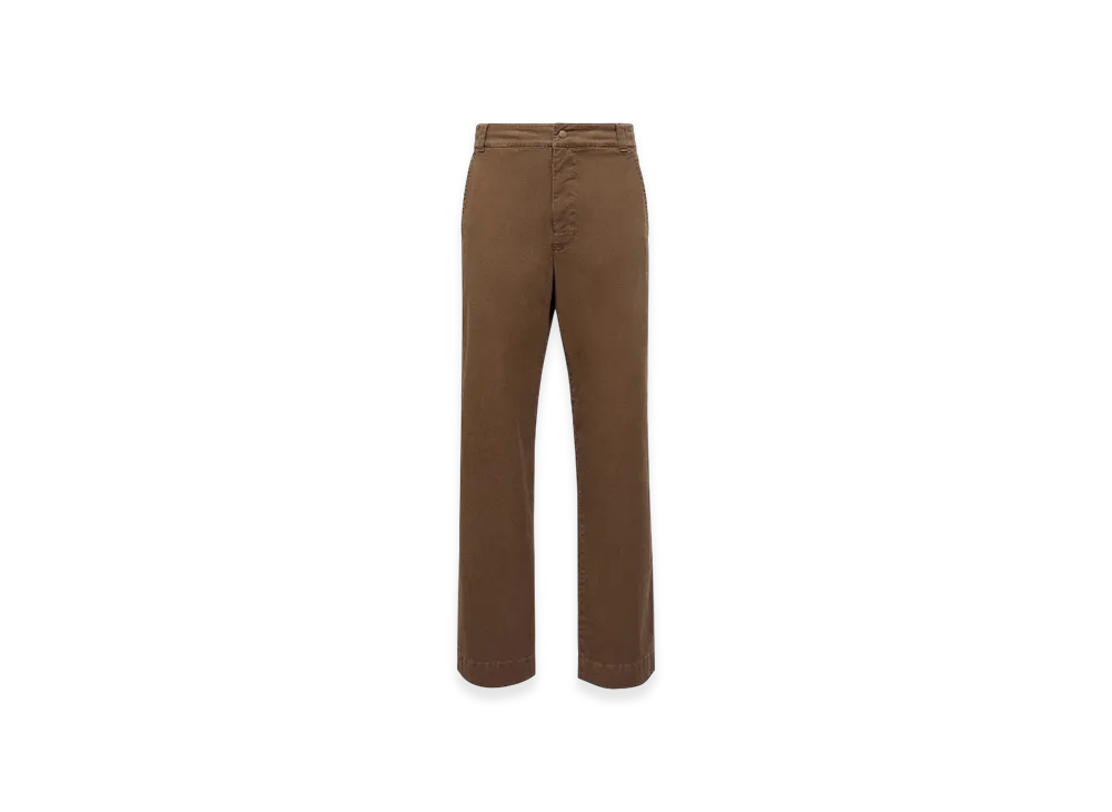 MONCLER Cotton Gabardine Trousers "Brown"